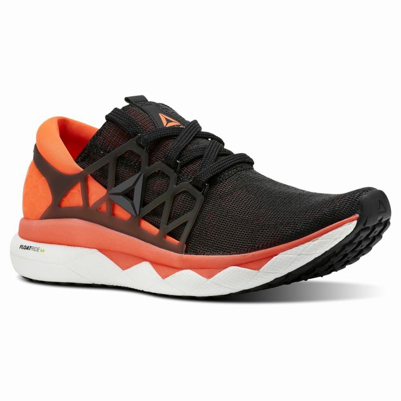 Adidasi Alergare Reebok Floatride Run Flexweave Barbati Negrii/Portocalii/Albi Romania GR5624XG